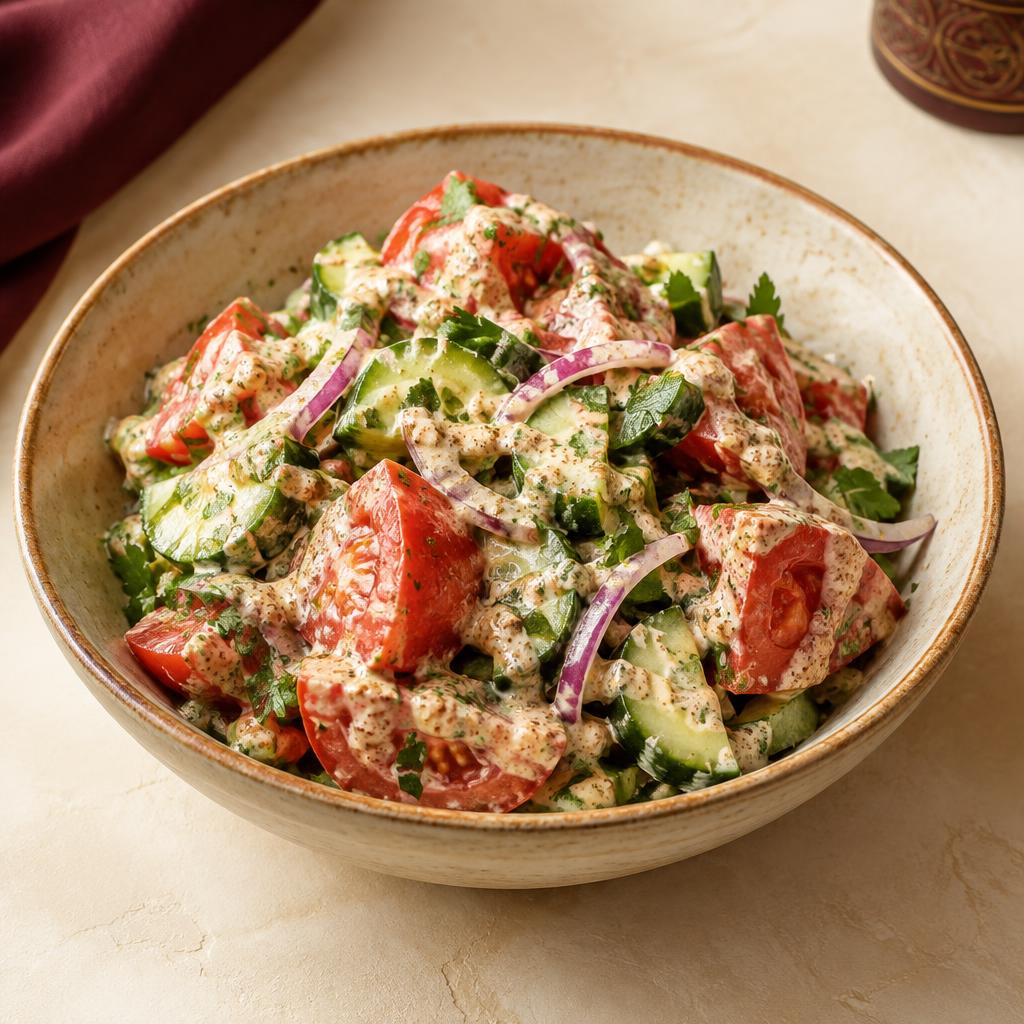 INSALATA GEORGIANA CON CREMA DI NOCI